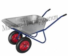Тачка 110 л. строительная (синяя) с колесами 3,25 D20