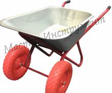 Тачка 150 л. строительная МИ с усиленными колесами 4.8 D20