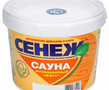 Средство защитное д/древесины "Сенеж Сауна", 2,5 кг.