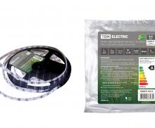 Лента светодиодная SMD2835-120 LED/м-IP65-12 В-9,6 Вт/м-6000 К (5 м) TDM